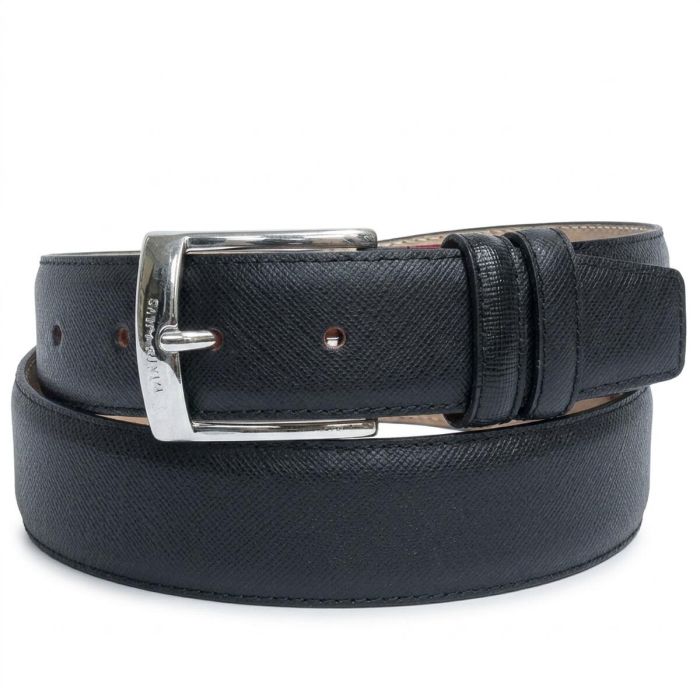 Чоловічий ремінь з натуральної шкіри Tony Perotti 2860 nero (90341) Чорний