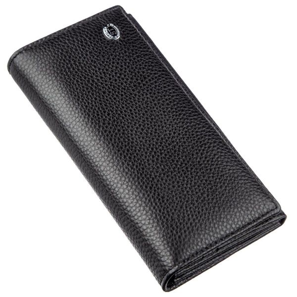 Гаманець для жінок на кнопці ST Leather 18859 чорний