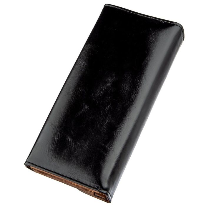 Кошелек женский из гладкой экокожи KIVI 19073 черный
