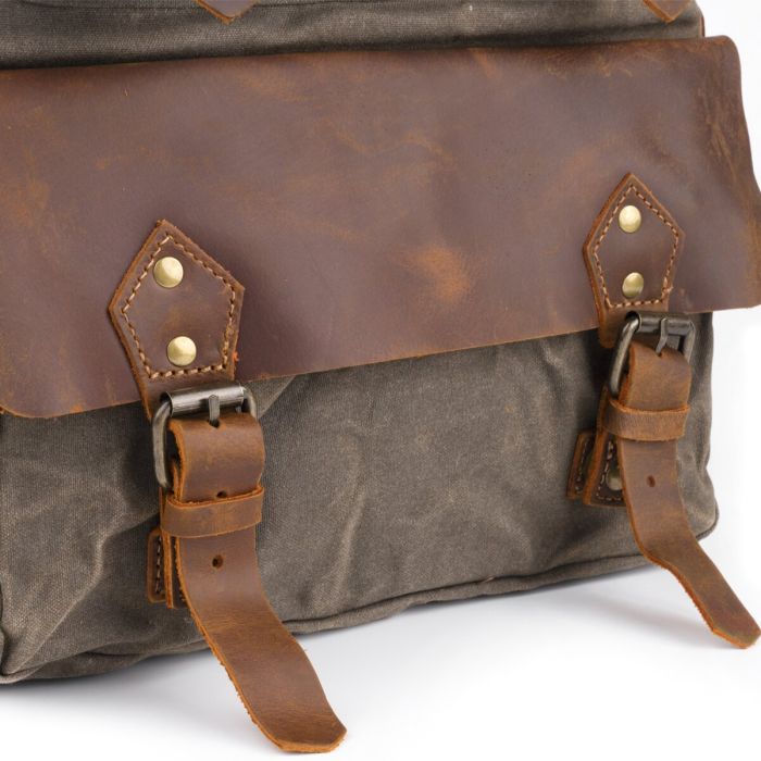 Туристичний рюкзак canvas 20107 Vintage болотяний