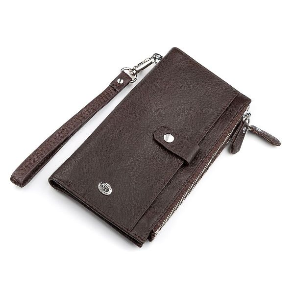 Гаманець ST Leather 18382 (ST420) з натуральної шкіри коричневий