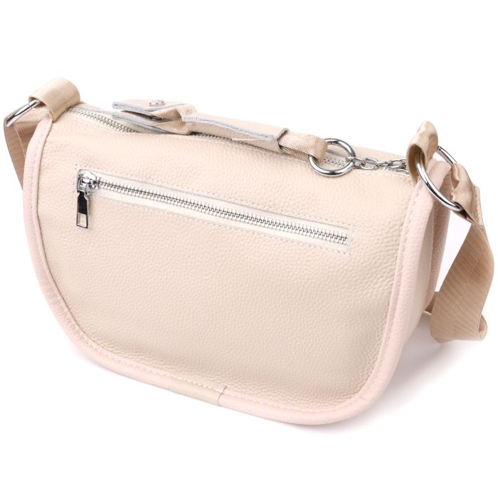 Стильна сумка для жінок із натуральної шкіри Vintage 23010 біла