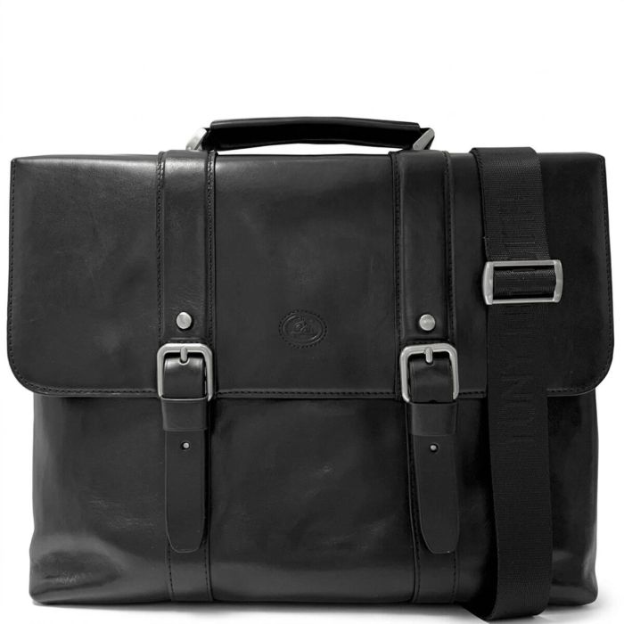 Чоловічий портфель з натуральної шкіри Tony Perotti Italico 9225G-38 (90415) Чорний