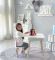 Детский стол белое облако с нишей и стульчик корона розовый 85866 LalaKids