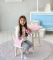 Детский стол розовое облако с нишей и стульчик корона розовый 93061 LalaKids