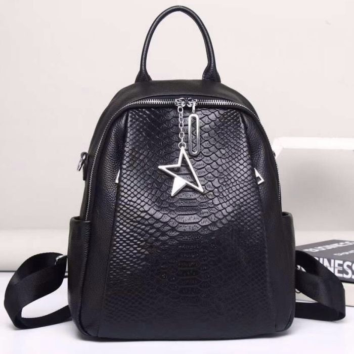 Стильный женский кожаный рюкзак городской с ремнем 3551 Tiding Bag