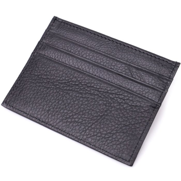 Стильный кард-кейс из натуральной кожи ST Leather 22447 черный