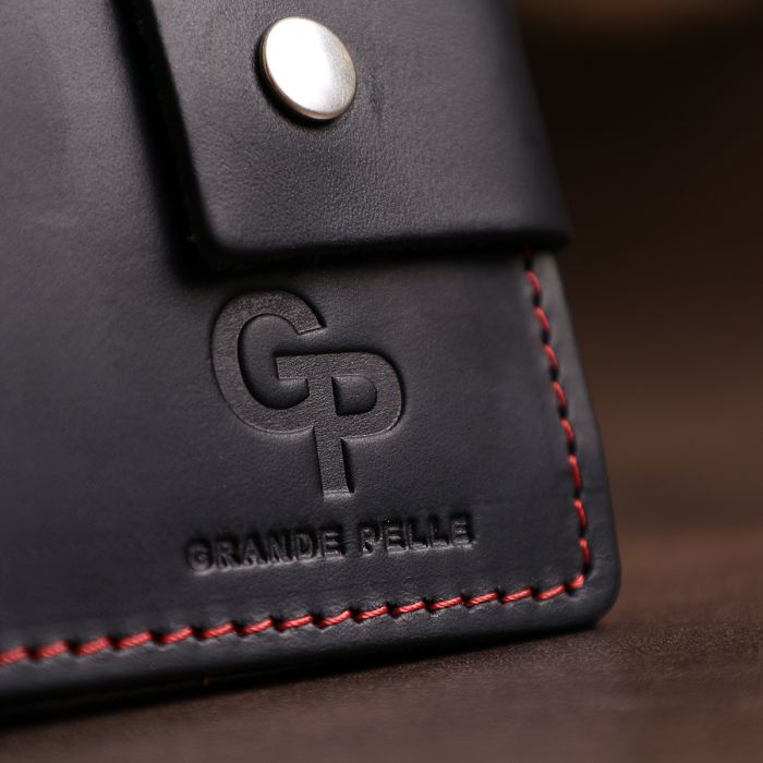 Кожаное матовое портмоне унисекс Grande Pelle 11542 черный