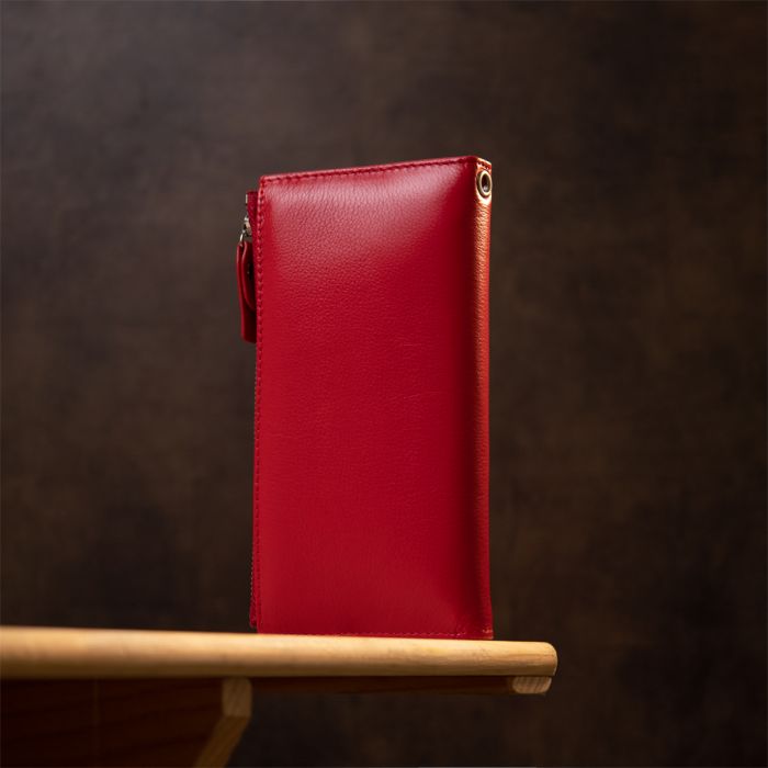 Яскравий жіночий гаманець-клатч ST Leather 19374 червоний