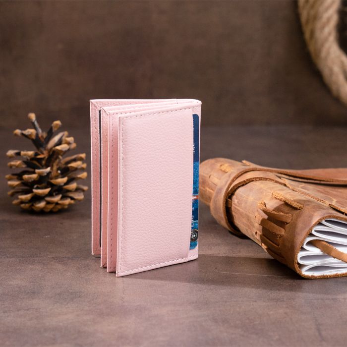 Визитница-книга ST Leather 19220 розовая
