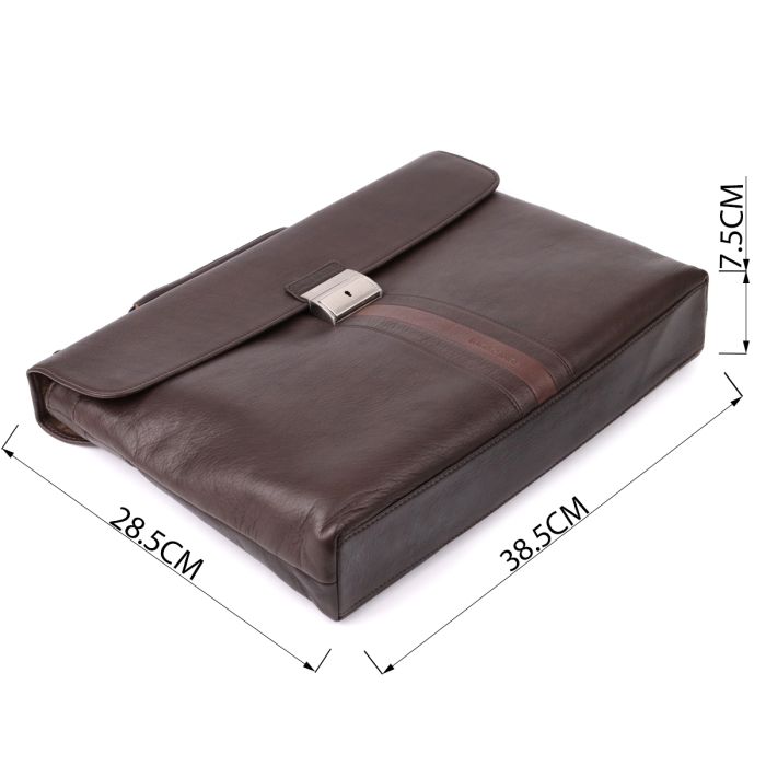 Чоловіча сумка для ноутбука з натуральної шкіри Tony Perotti 20903_1 (9514 moro) коричнева