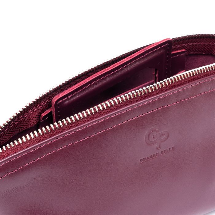 Женская косметичка из кожи Amelin Grande Pelle 11300 сливовая