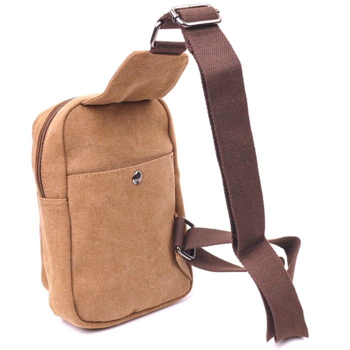 Практична чоловіча сумка через плече текстильна 21230 Vintage коричнева