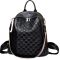 Кожаный женский рюкзак с тиснением 42147 Tiding Bag черный