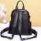 Кожаный классический женский черный рюкзак 94083 Tiding Bag