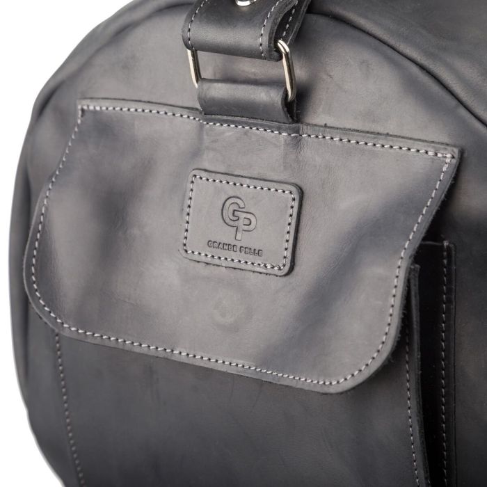 Сумка дорожная Grande Pelle 11046 из винтажной кожи черная