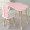Столик хмарка і стільчик метелик дитячий рожевий з білим сидінням для занять, ігор та їжі LalaKids