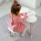 Детский стол белоснежное облако и стульчик корона детский розовый LalaKids