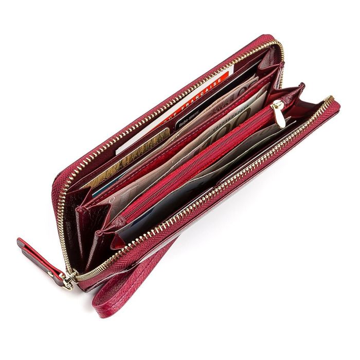 Кошелек женский ST Leather 18400 (S4001A) Кожаный бордовый