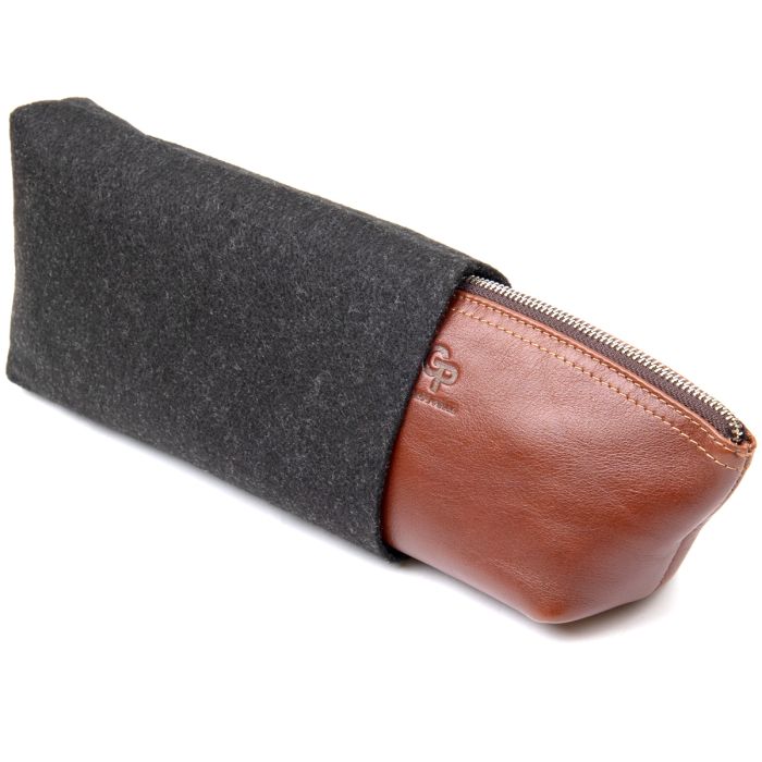 Женская косметичка из натуральной кожи Grande Pelle 11510 коричневый