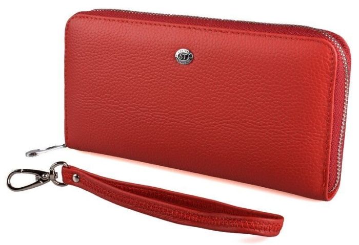 Кошелек женский ST Leather 18417 (ST45 - 2) на молнии бордовый