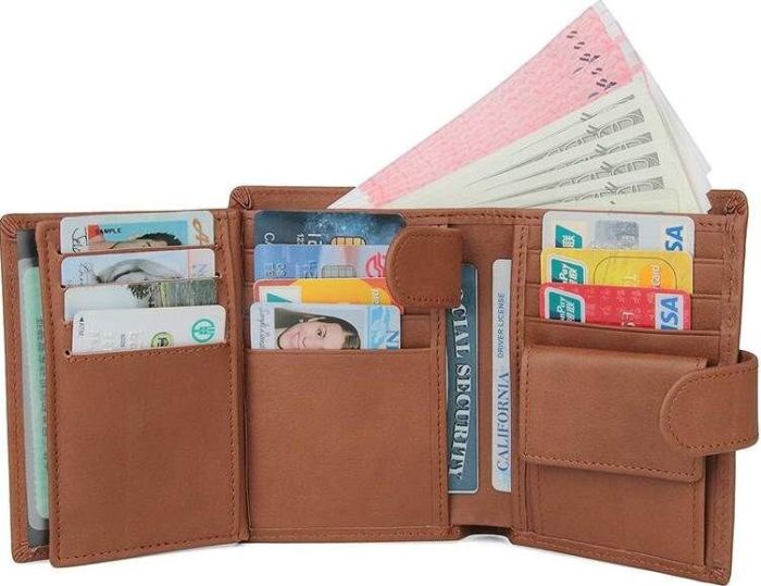 Портмоне чоловіче 14534 з натуральної шкіри Vintage коричневе