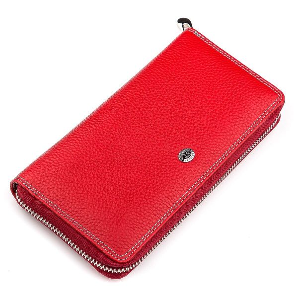 Кошелек женский ST Leather 18376 (SB71) красный кожаный