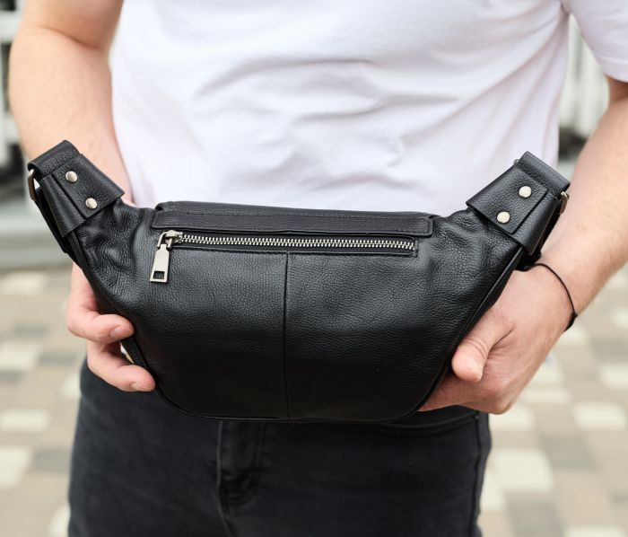 Бананка чоловіча нагрудна 14х29х8 для гаджетів Tiding Bag TD-37698 чорна