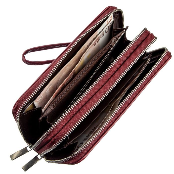 Кошелек женский из экокожи KIVI 19053 малиновый