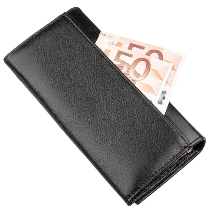 Практичный женский кошелек на магнитах ST Leather 18870 черный