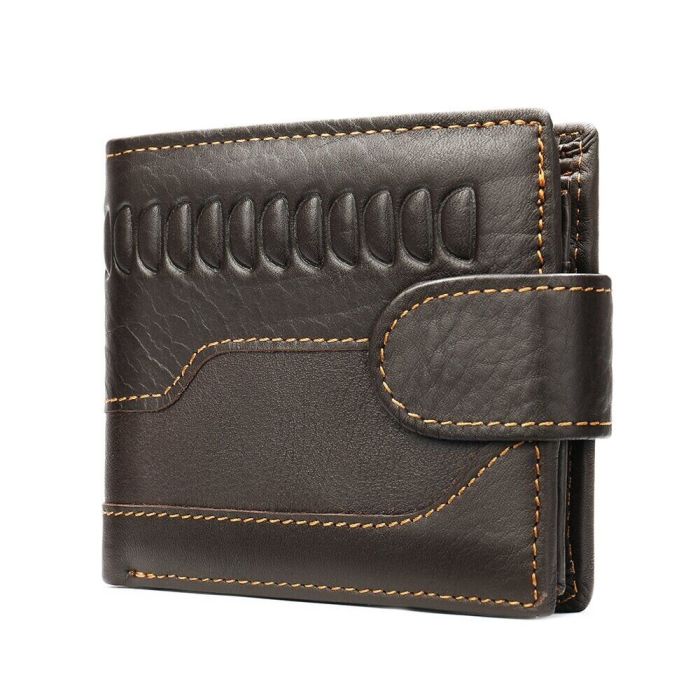 Чоловічий гаманець з тисненням 20233 Vintage коричневий
