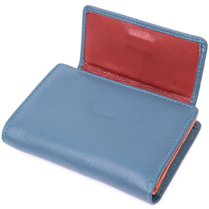 Цікавий гаманець для жінок із натуральної шкіри ST Leather 22504 бірюзовий