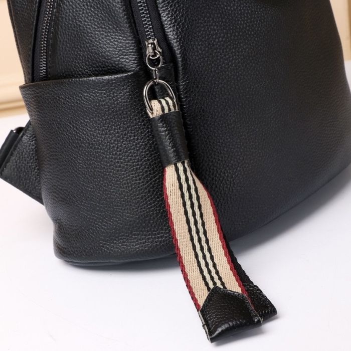 Шкіряний жіночий рюкзак міський чорний Olivia Leather 6711