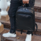 Чоловічий рюкзак шкіряний міський для ноутбука чорний Tiding Bag B2-884371A
