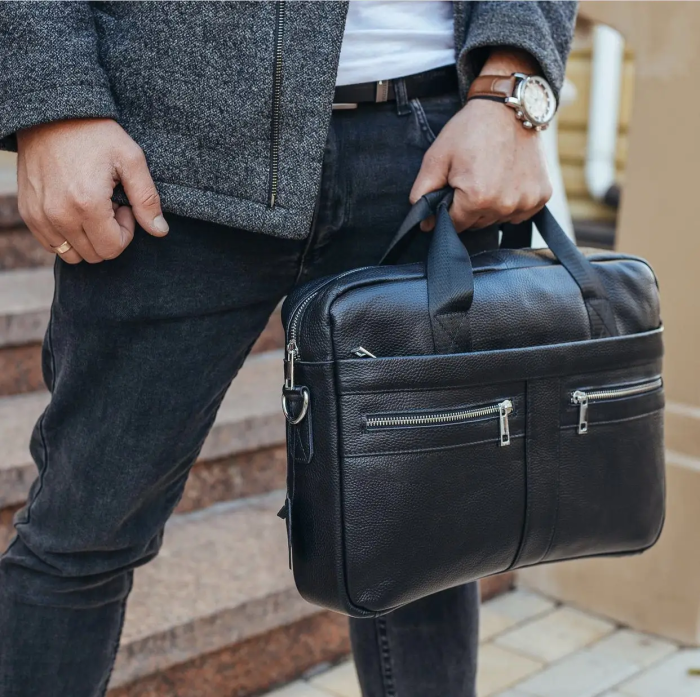 Мужская сумка для ноутбука и документов черная SK N8256 Tiding Bag