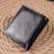 Компактний гаманець для грошей із натуральної гладкої шкіри ST Leather 19418 чорний