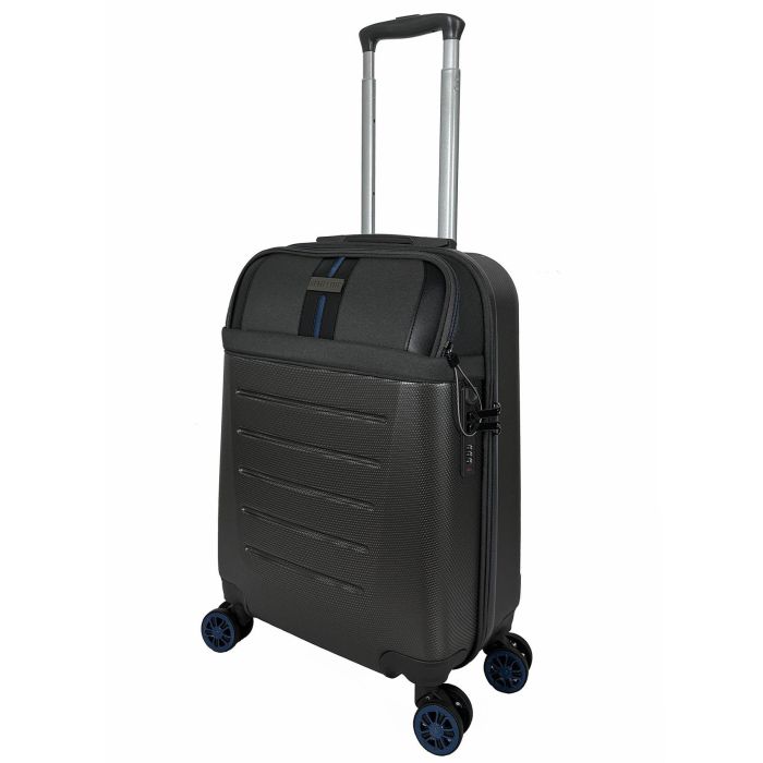 Валіза Semi Line 20" (S) Dark Brown/Blue Line (T5736-1)