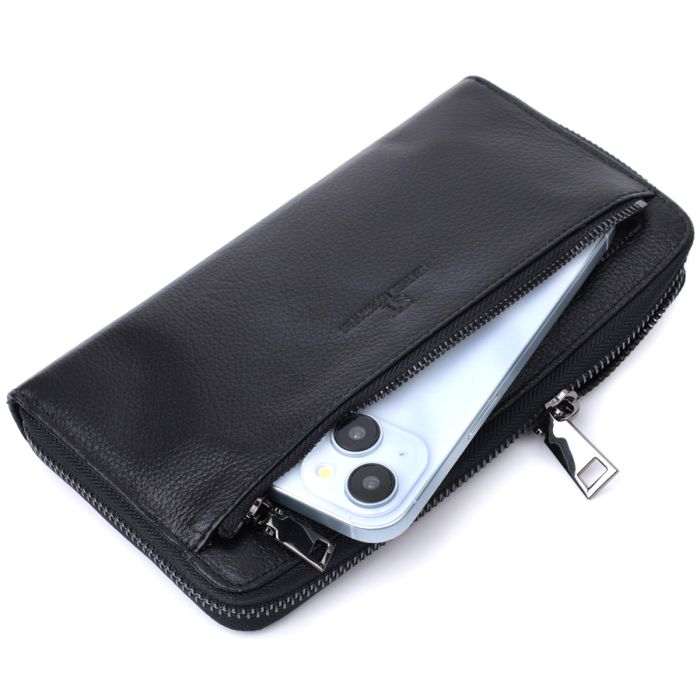 Зручний клатч для чоловіків із натуральної шкіри ST Leather 22681 чорний