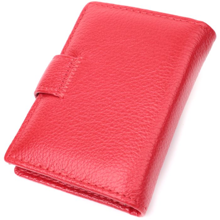 Містка візитниця з натуральної шкіри ST Leather 22470 червона