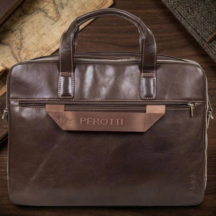 Чоловіча сумка-портфель Tony Perotti Italico 9954-40 moro (90374) Коричнева