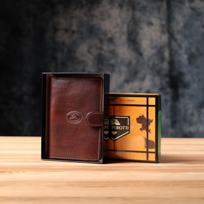 Обложка на документы из натуральной зернистой кожи Tony Perotti 20887_1 (1423A moro) коричневая