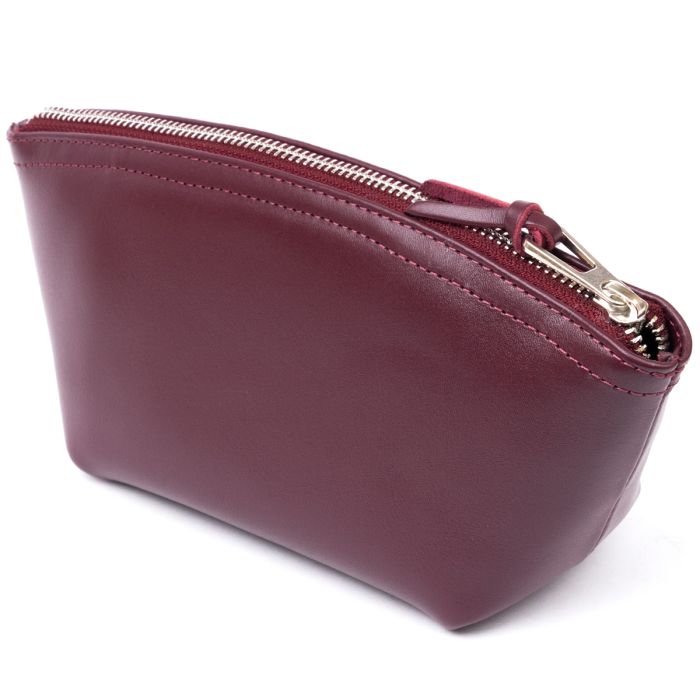 Жіноча косметичка зі шкіри Amelin Grande Pelle 11300 сливова