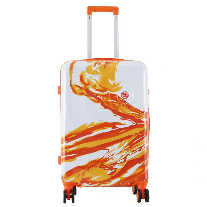 Валіза Semi Line 24" (M) White/Orange Print (T5655-2)