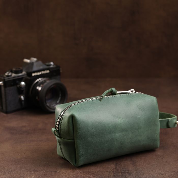 Шкіряна косметичка унісекс Grande Pelle 11571 зелений