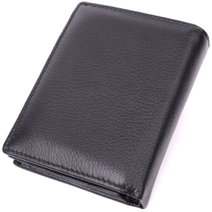 Кошелек вертикального формата из натуральной кожи ST Leather 22474 черный