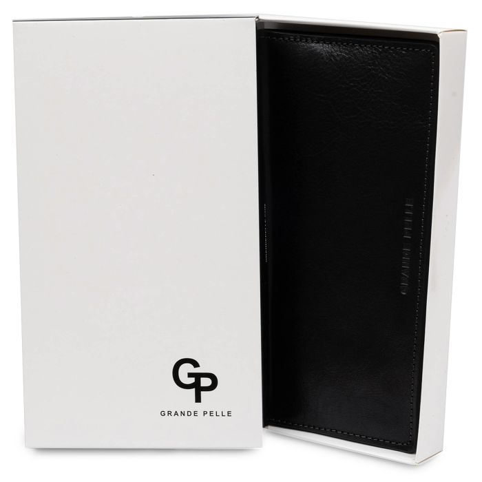 Кожаный портмоне унисекс Grande Pelle 11513 черный