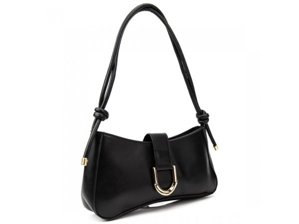 Кросбоді з еко-шкіри чорне Lilly P2-6718A чорне