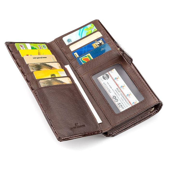 Гаманець жіночий ST Leather 18431 (S9001A) лакована шкіра коричневий
