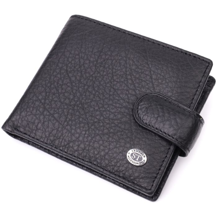 Мужской кошелек удобного размера ST Leather 22471 черный