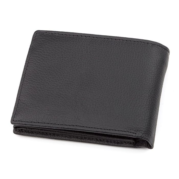 Чоловічий гаманець ST Leather 18327 (ST108) із натуральної шкіри чорний